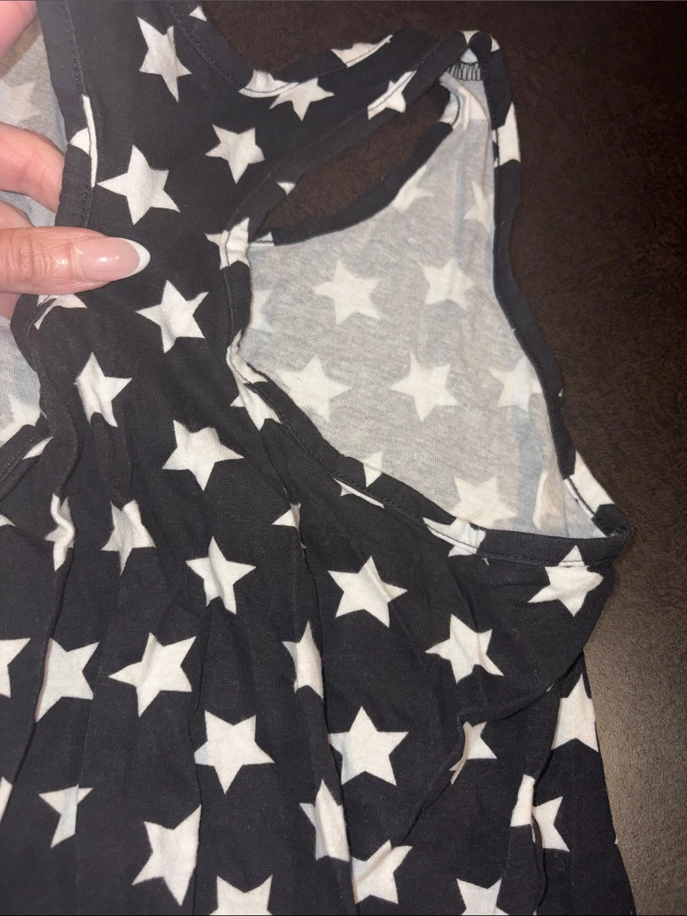 Place Black & White Star Print Dress
